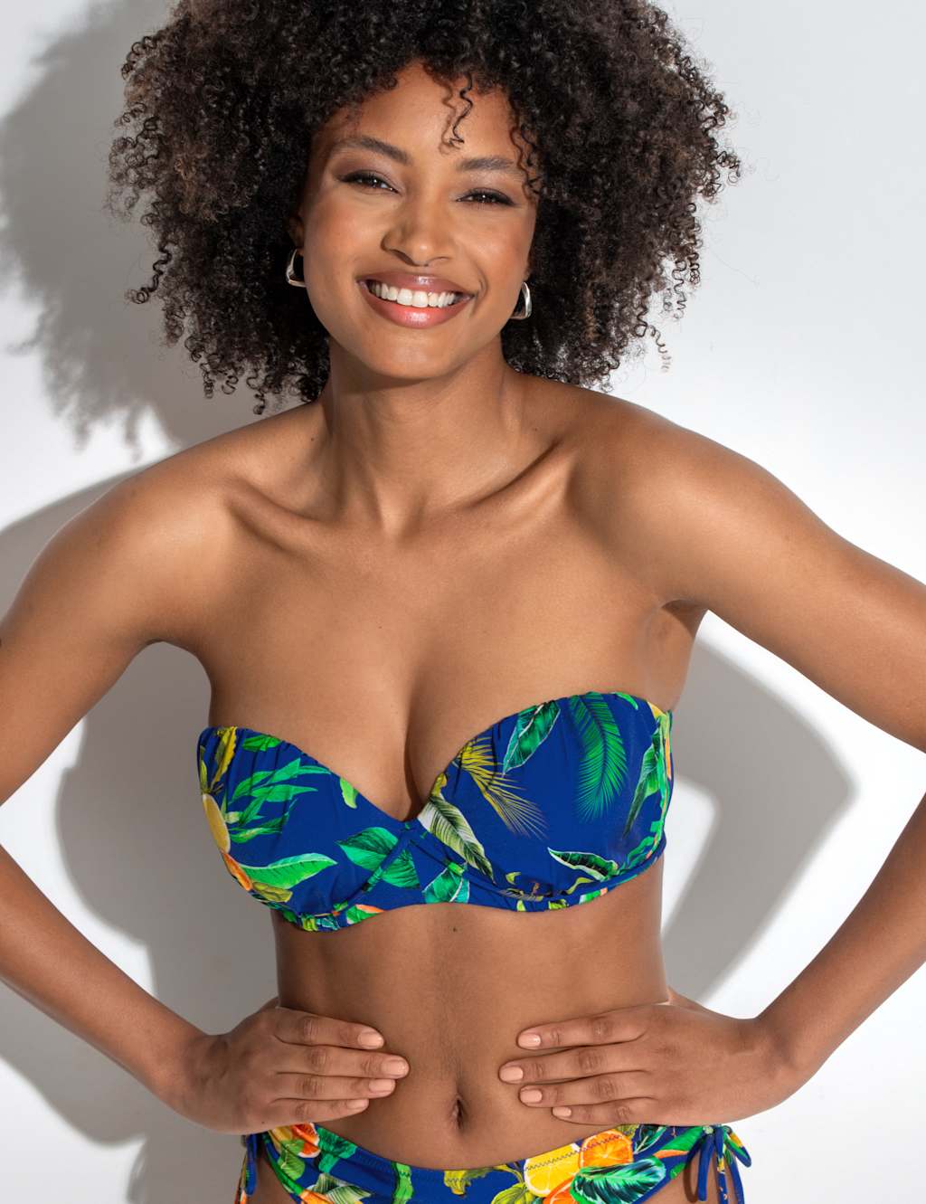 Santa Cruz Printed Wired Bandeau Bikini Top B-F 7 of 10
