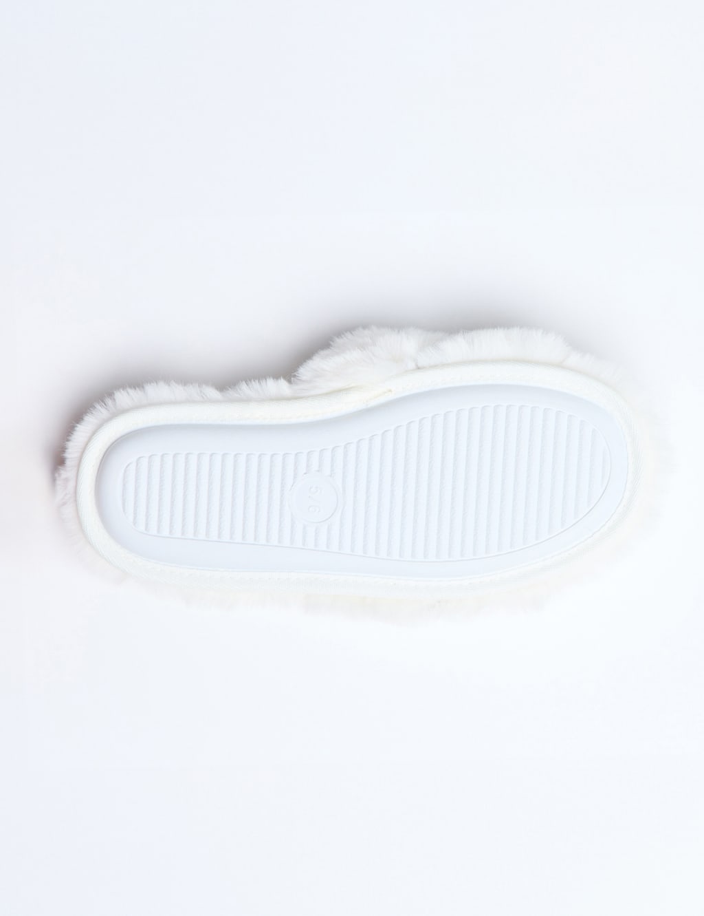 Faux Fur Embellished Flat Sliders 6 of 6