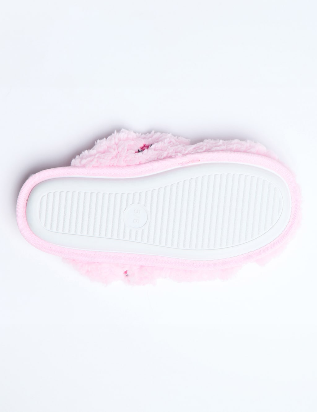 Faux Fur Floral Embroidered Mule Slippers 6 of 6