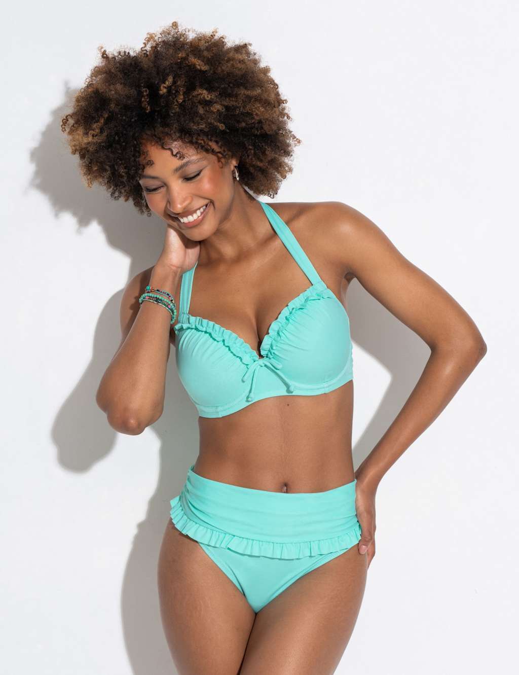 Ocean Breeze Frill Foldover Bikini Bottoms 3 of 6