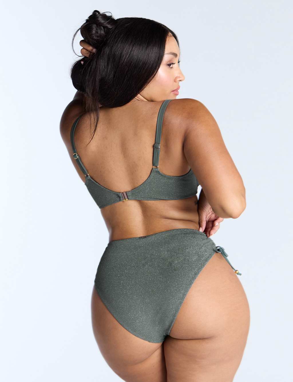 Ibiza Shimmer High Waisted Bikini Bottoms 2 of 3