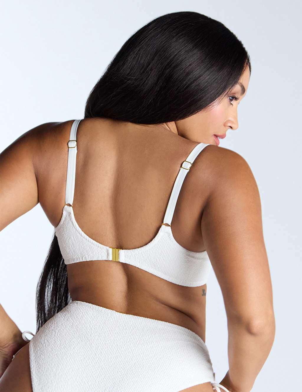 Ibiza Textured Wired Tie Detail Bikini Top 5 of 9