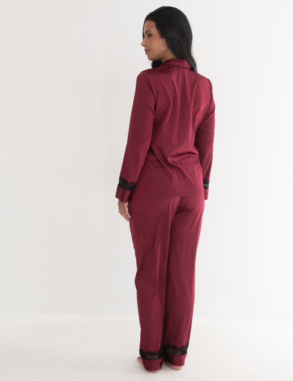 Satin Lace Pyjama Set 6 of 8