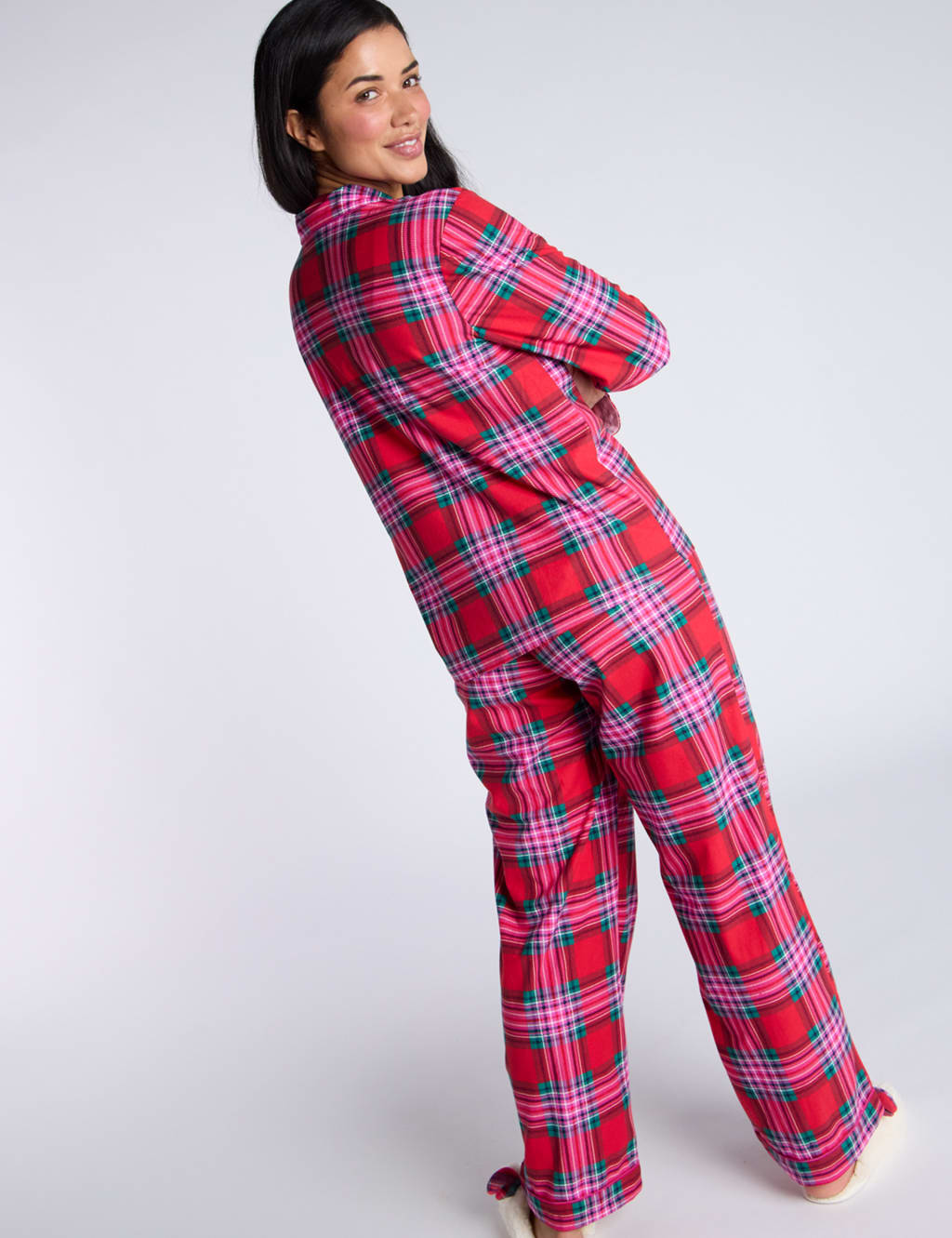 Fleece Checked Pyjamas Boux Avenue M&S