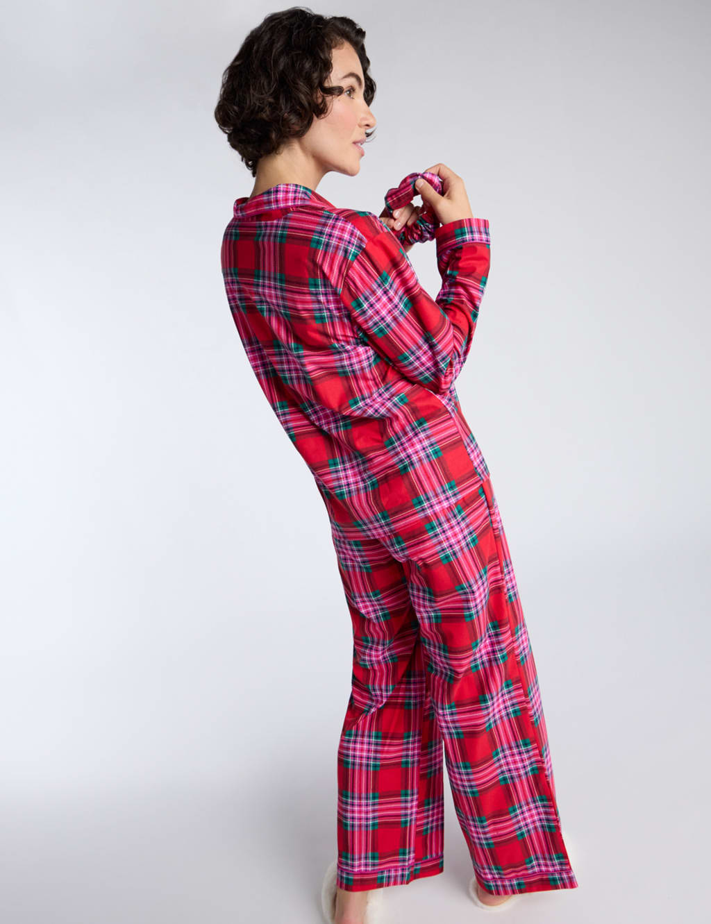Fleece Checked Pyjama Set With Gift Bag Boux Avenue M S