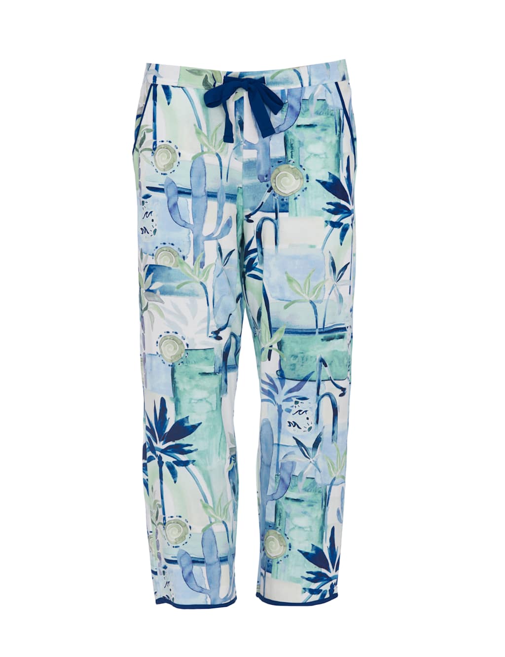 Cotton Modal Tropical Cropped Pyjama Bottoms 2 of 4