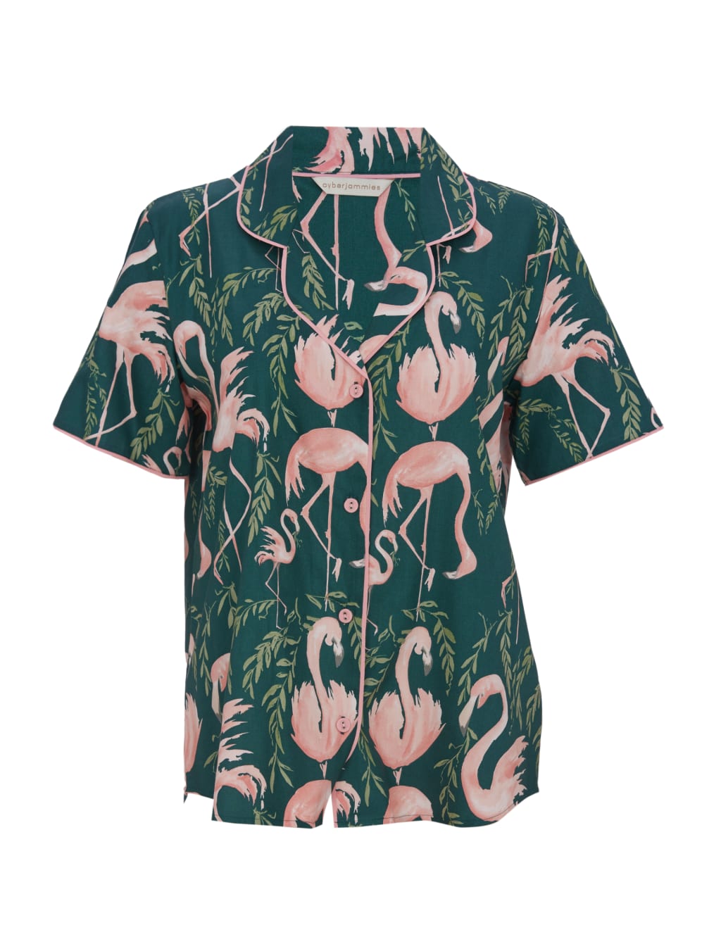Cotton Modal Flamingo Pyjama Top 2 of 4