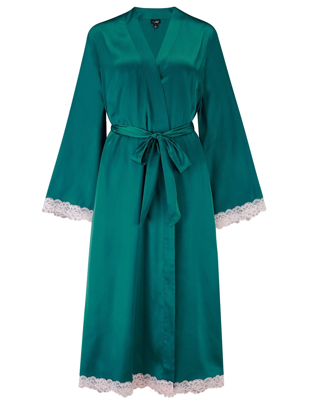 Satin & Lace Wide Sleeve Robe 2 of 9