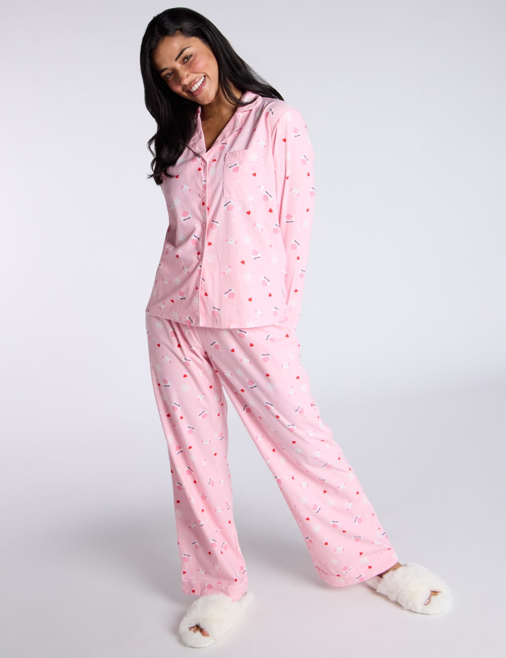 M&s fluffy pyjamas hot sale