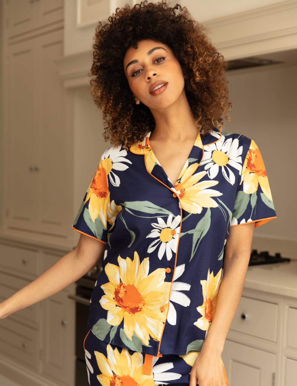 Cotton Modal Floral Pyjama Top 4 of 4
