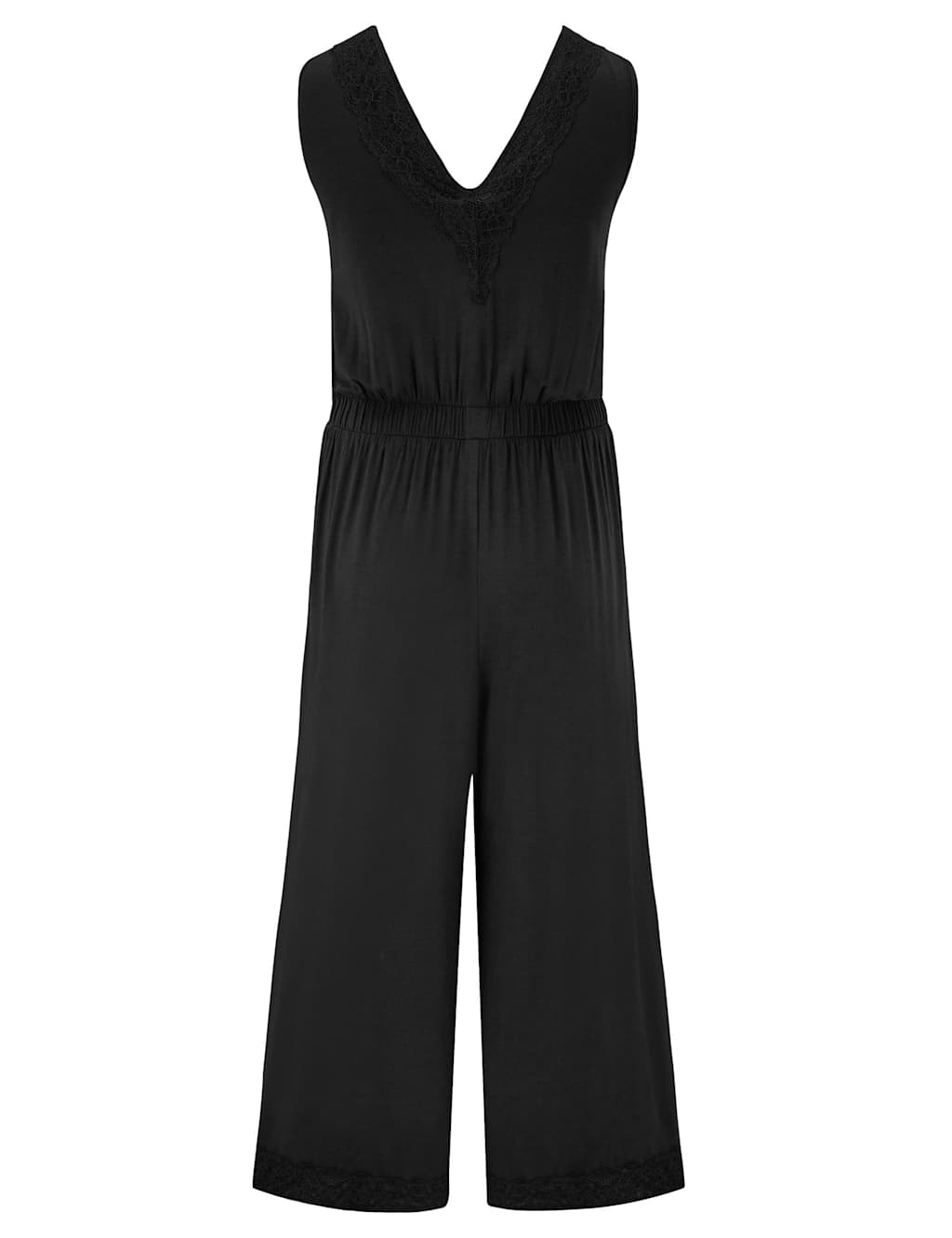 Wide Leg Lace Trim Cropped Playsuit 9 of 9