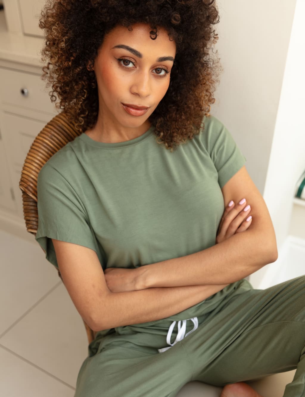 Jersey Cap Sleeve Pyjama Top 3 of 4