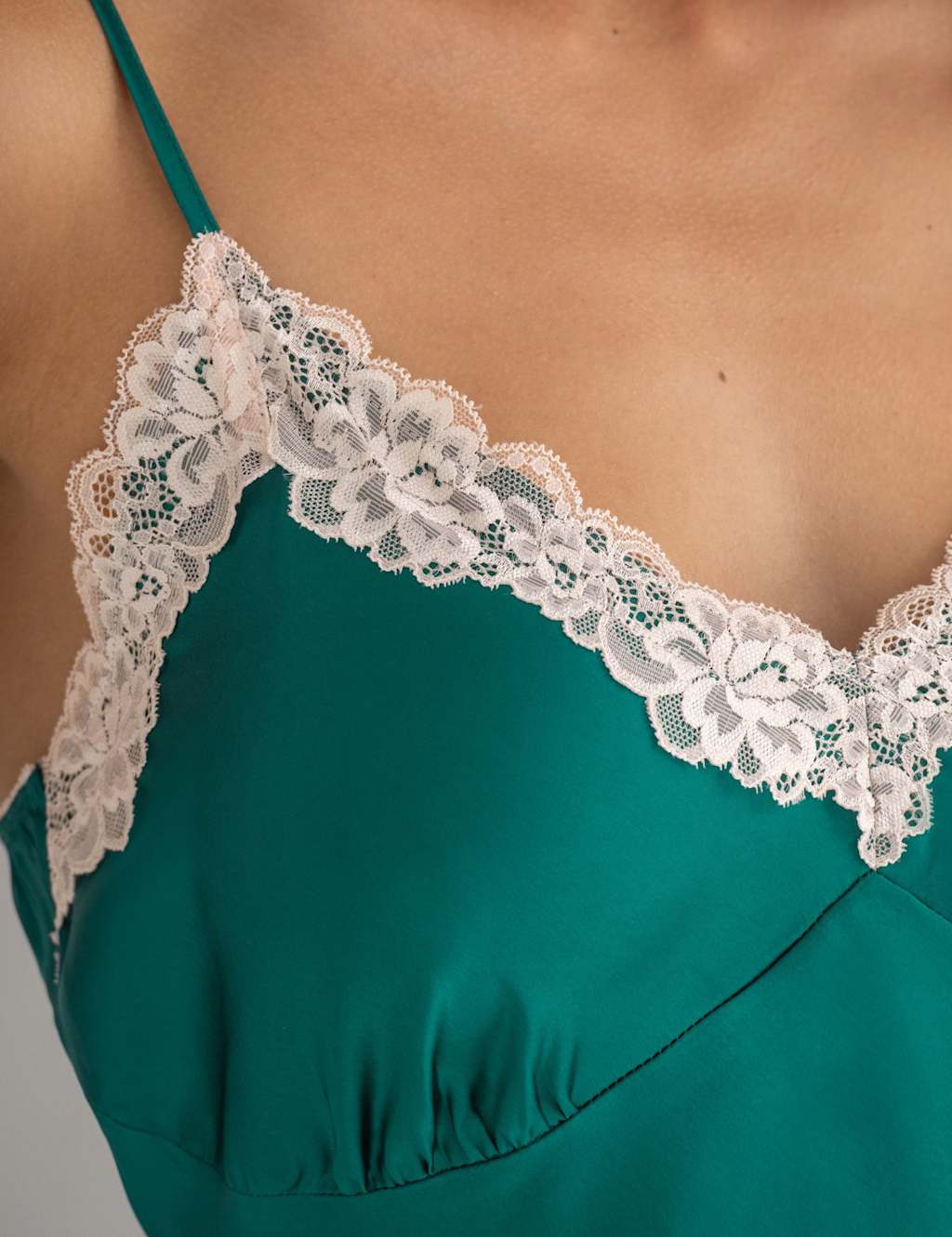 Satin & Lace Strappy Chemise 8 of 9