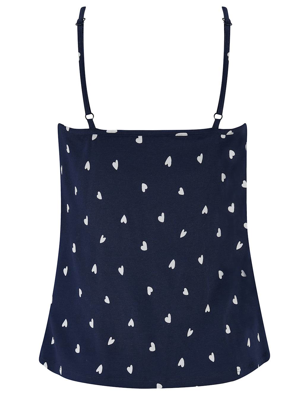 Jersey Heart Print Lace Trim Cami Top 8 of 9