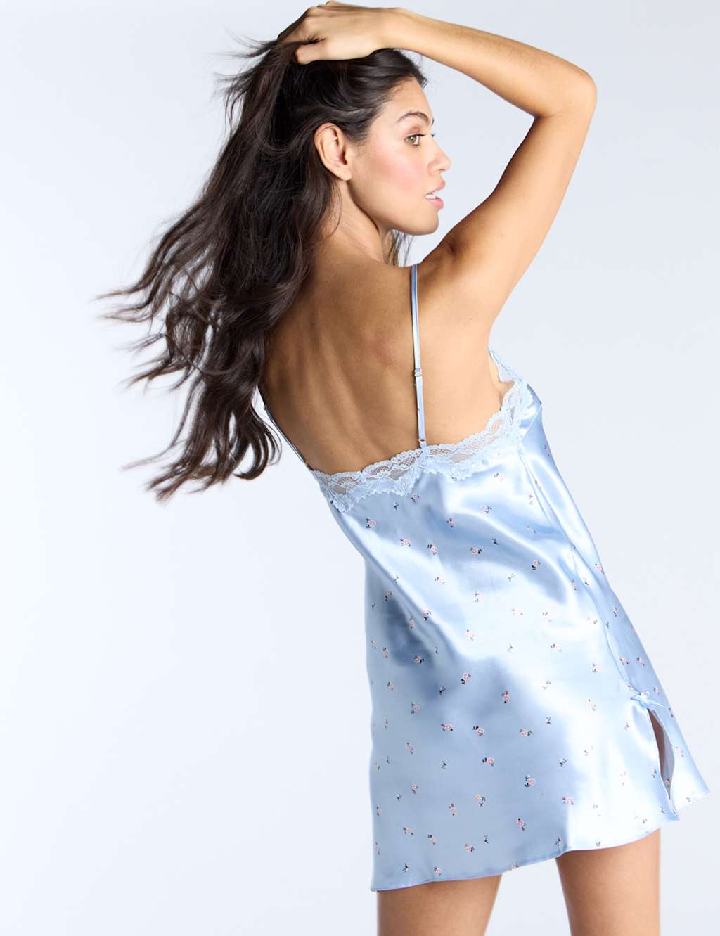 Satin & Lace Floral Chemise 5 of 5