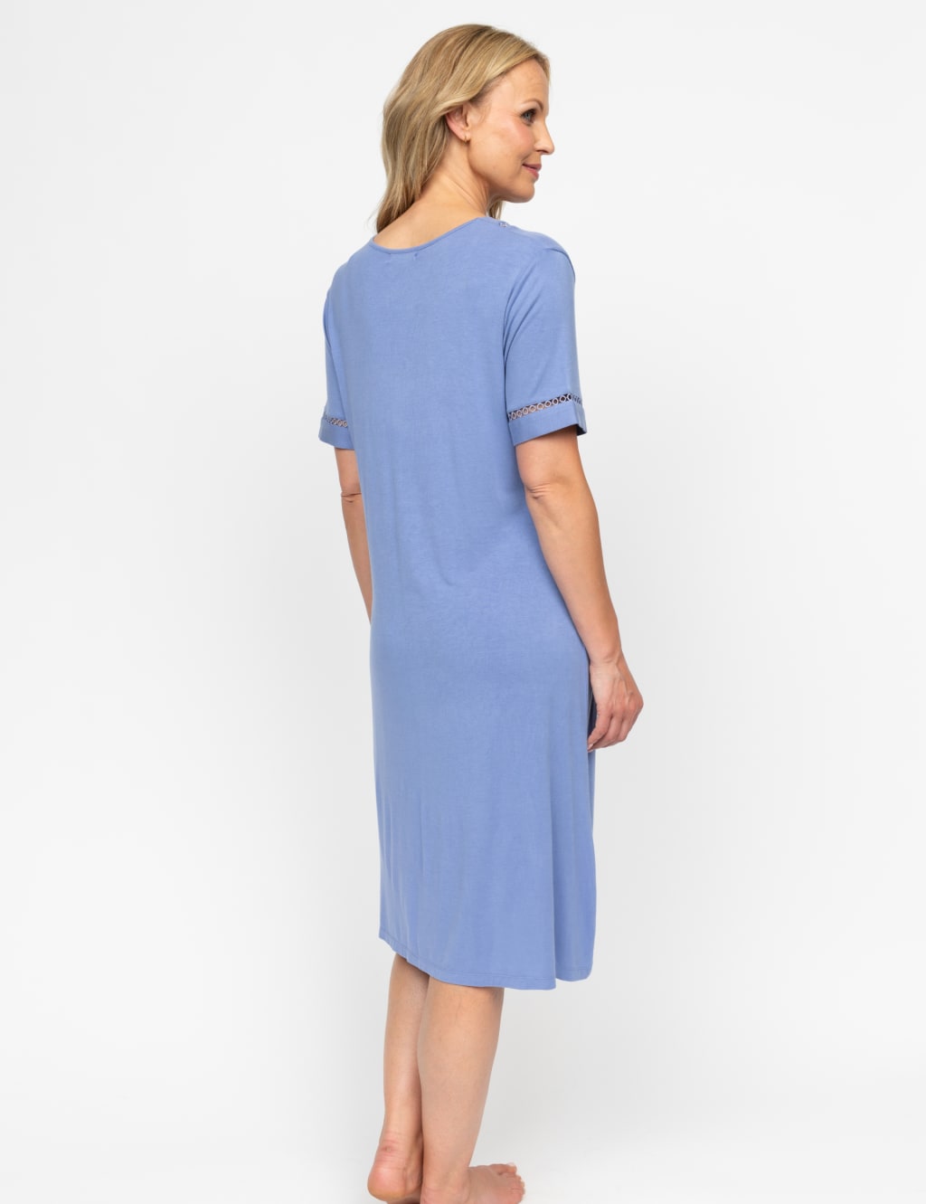 Jersey V-Neck Short Sleeve Nightdress 3 of 3