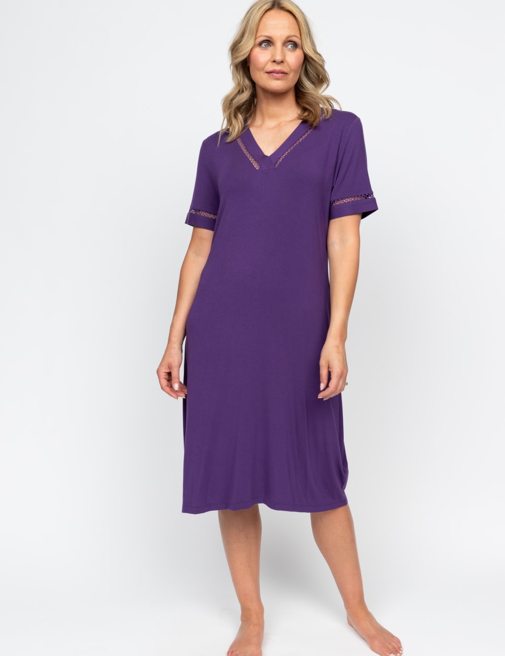 Jersey Lace Insert Nightdress 1 of 4