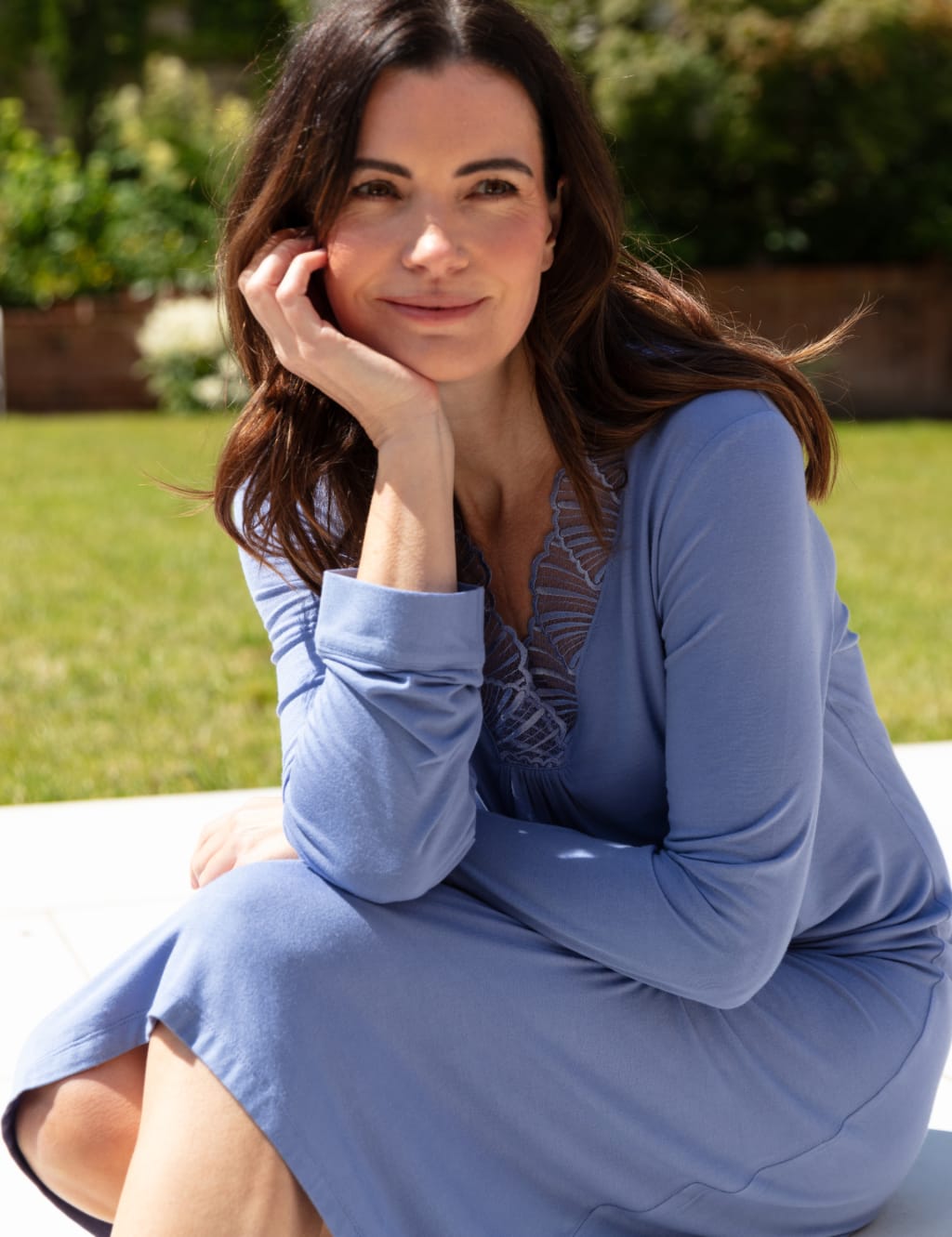 Modal Rich Jersey Lace Detail Nightdress 4 of 4