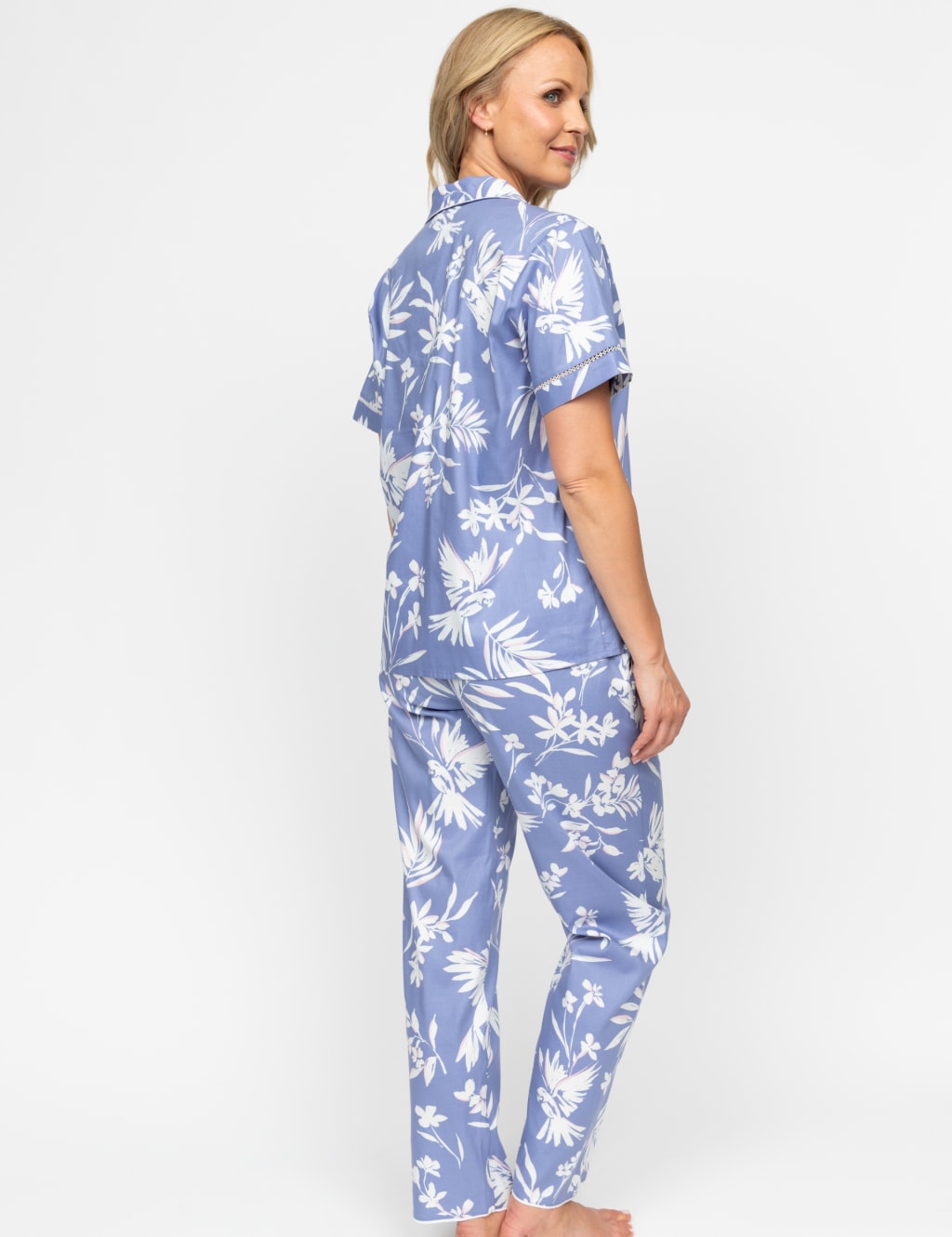 Cotton Modal Bird Print Pyjama Set 3 of 3