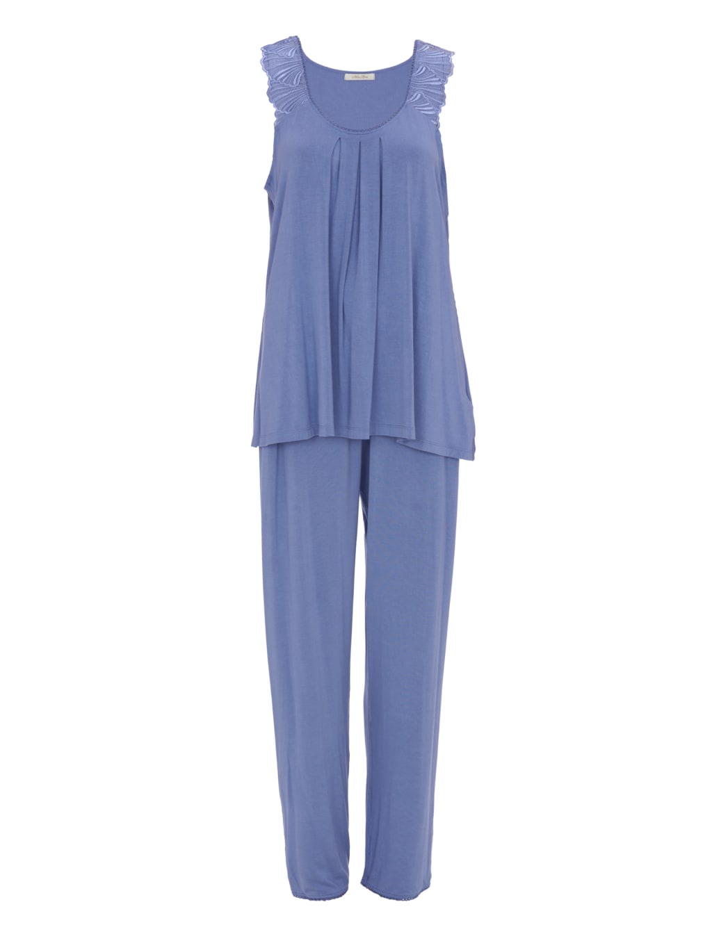 Modal Rich Lace Trim Pyjama Set 2 of 4