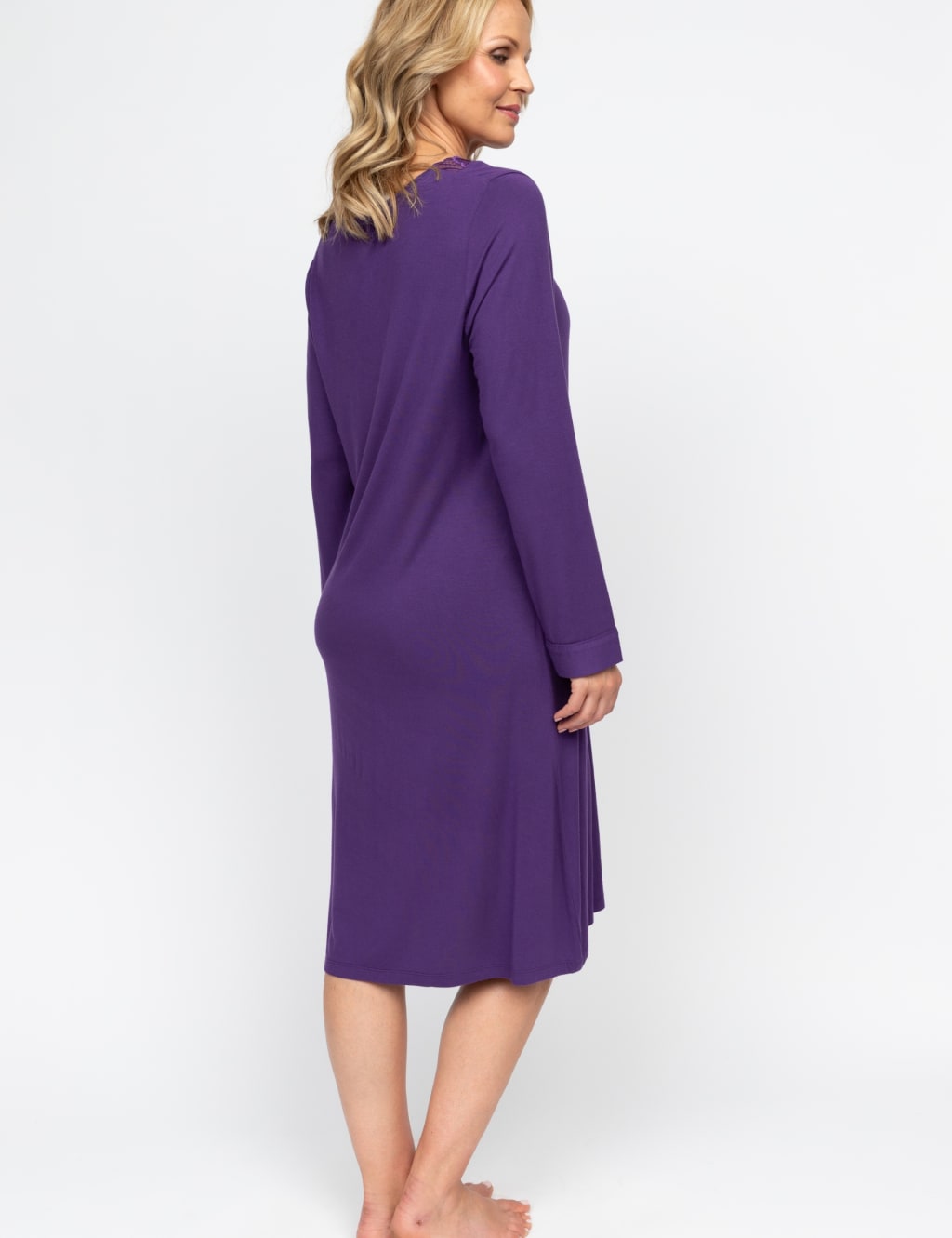 Jersey Lace Trim Nightdress 4 of 4