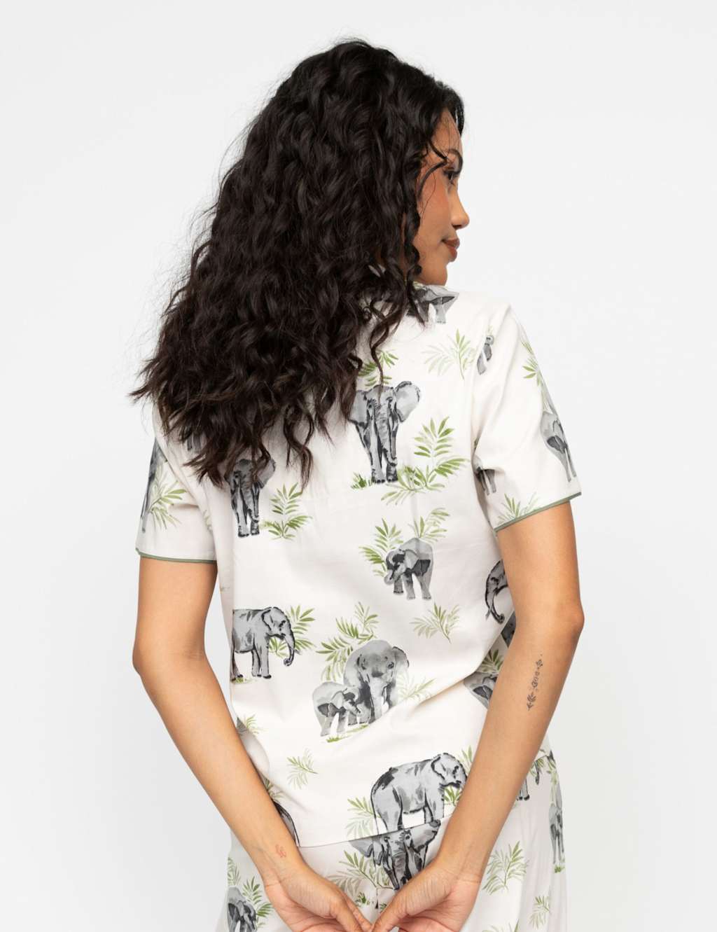 Cotton Modal Elephant Pyjama Top 3 of 4