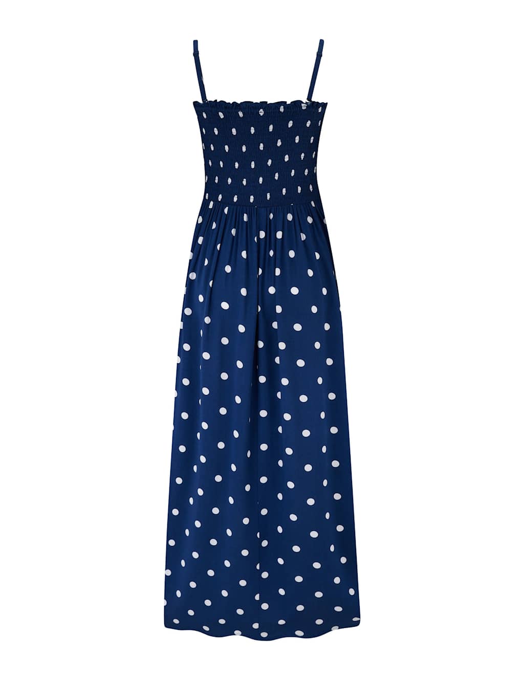 Polka Dot Maxi Shirred Beach Dress 6 of 6