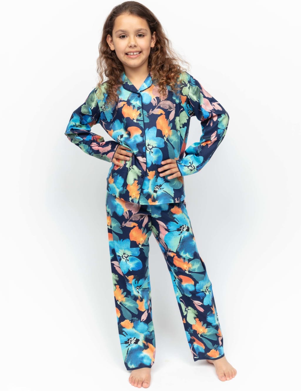 Cotton Rich Floral Pyjamas (2-13 Yrs) 1 of 3