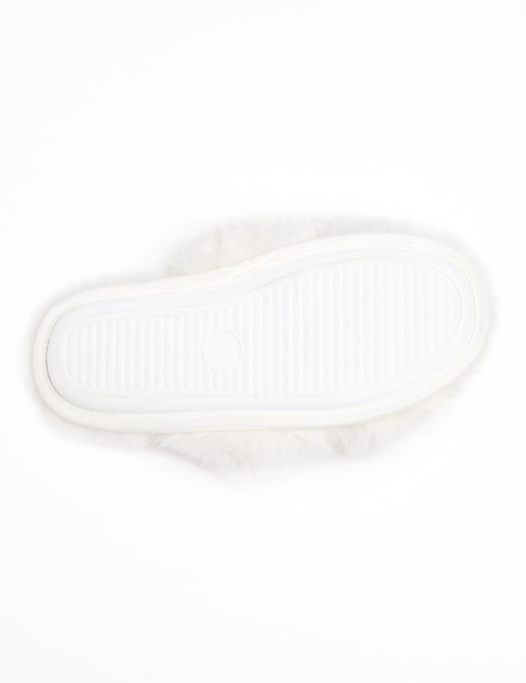Faux Fur Crossover Slider Slippers 3 of 4
