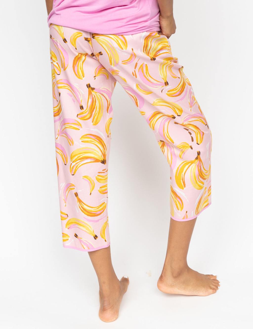 Cotton Rich Banana Cropped Pyjama Bottoms 3 of 4