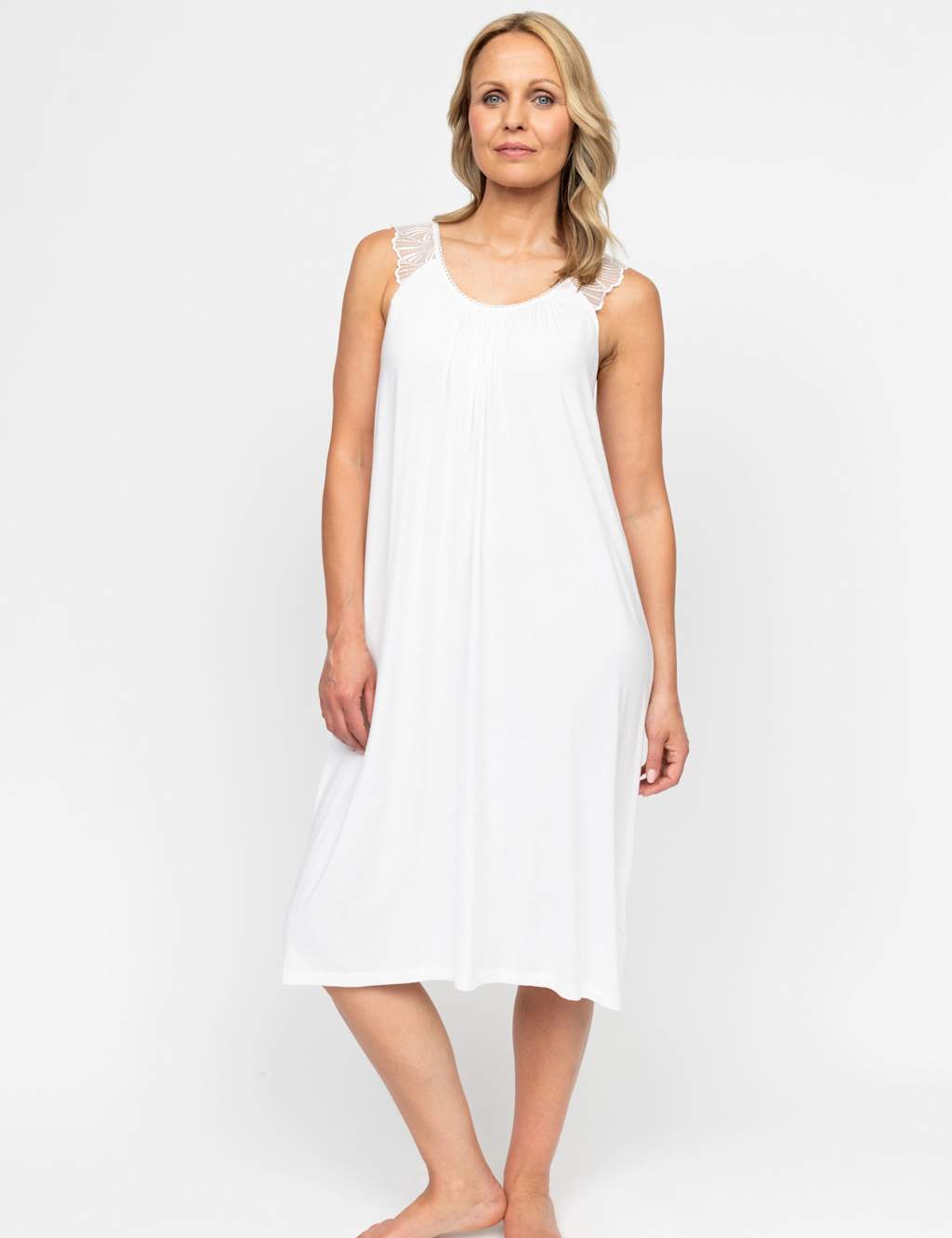 Jersey Lace Detail Nightdress 1 of 4