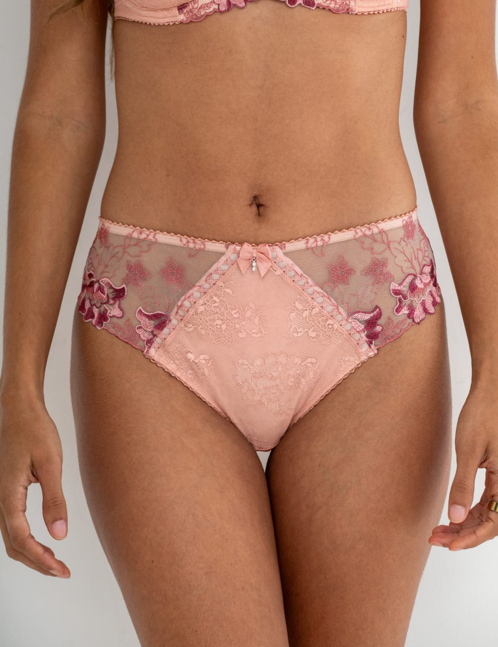Sofia Embroidered Lace Bikini Knickers 1 of 6