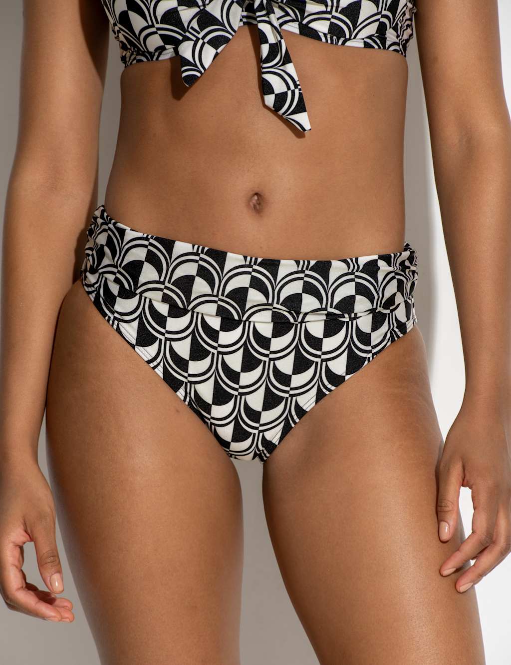 Casablanca Printed Roll Top Bikini Bottoms 5 of 7