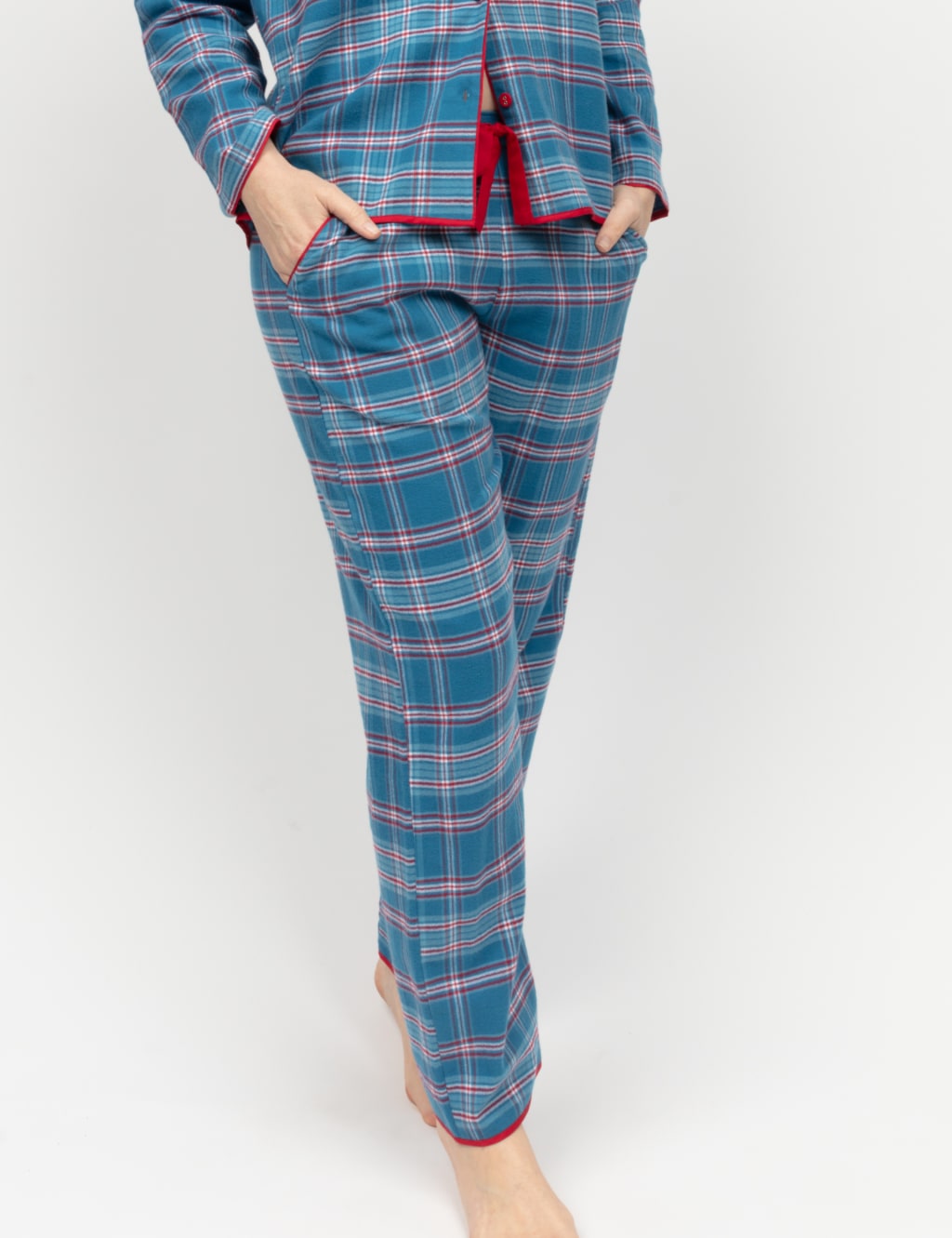 Pure Cotton Checked Pyjama Bottoms 3 of 5