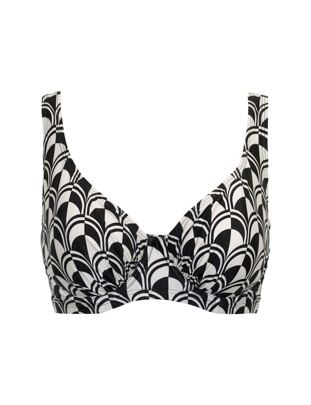 Casablanca Printed Wired Plunge Bikini Top 2 of 7