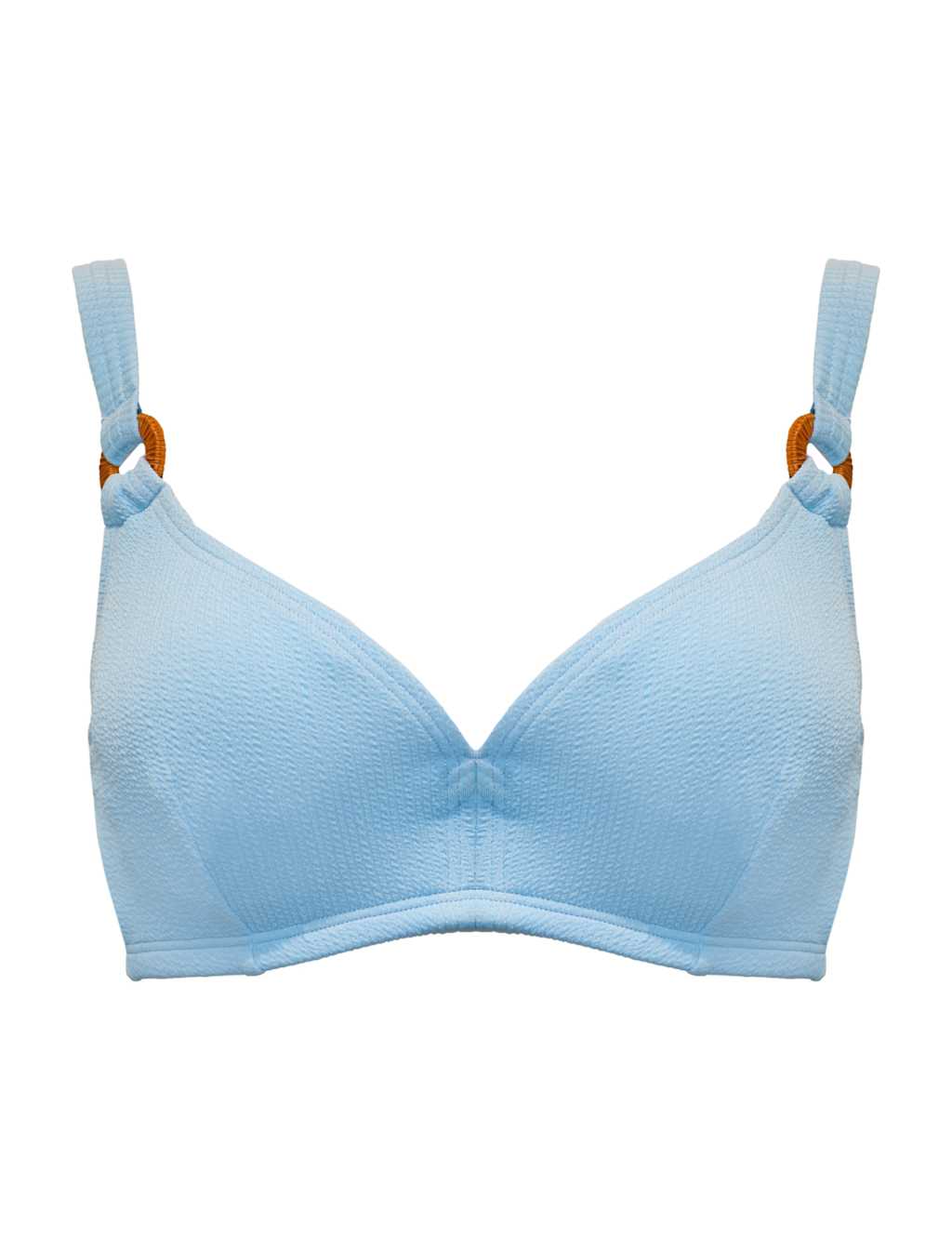 Cali Wired Ring Detail Plunge Bikini Top 2 of 7