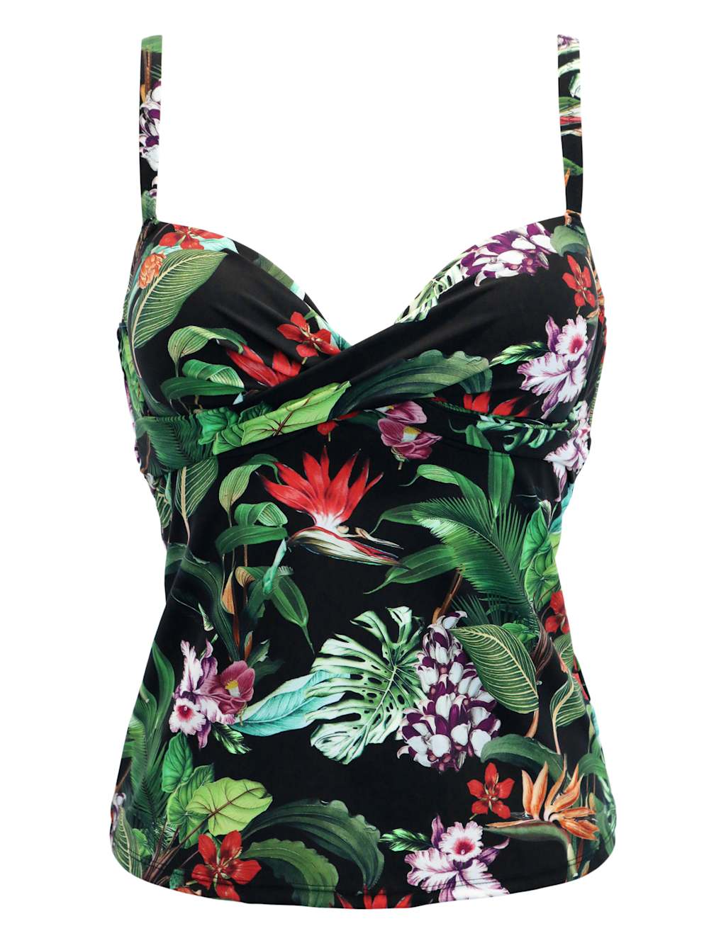 Palermo Floral Wired Padded Tankini Top B-G 2 of 8