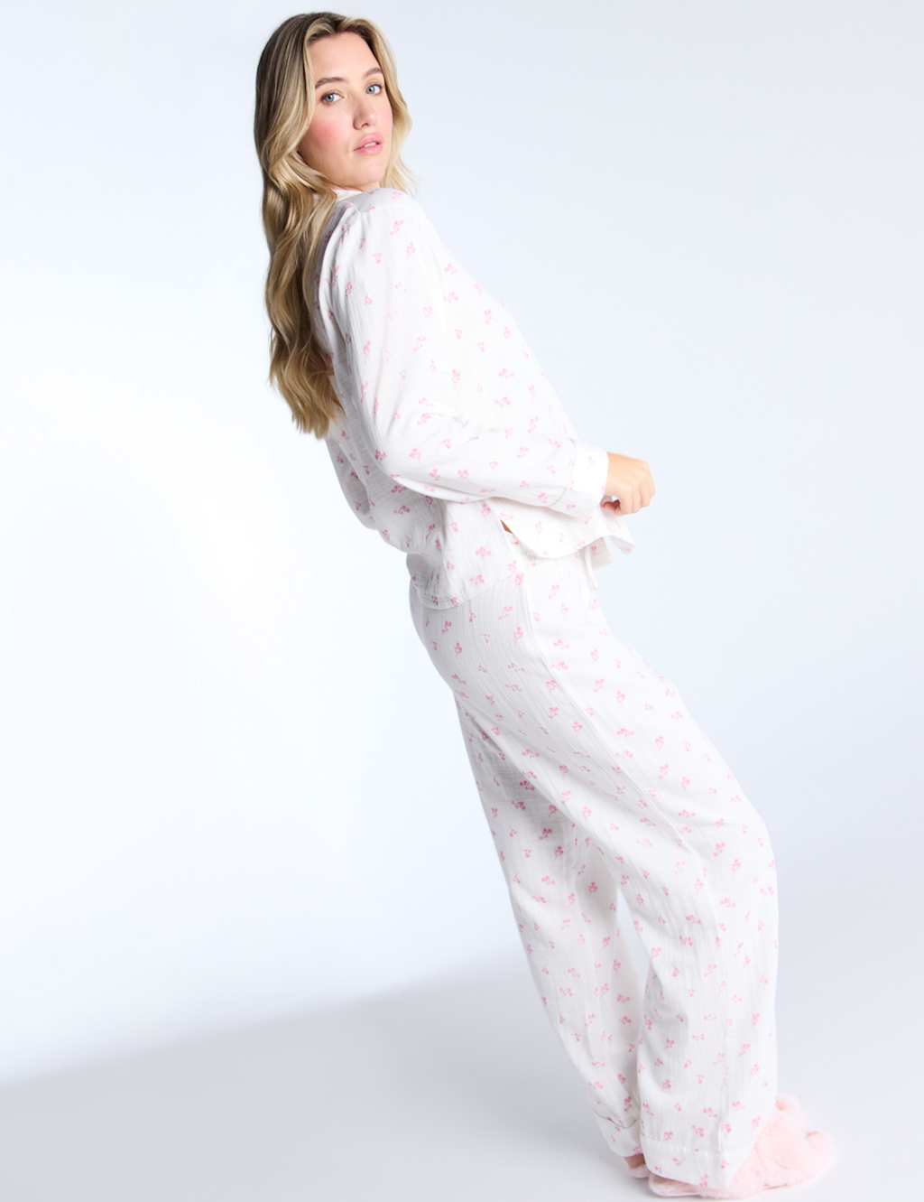 Pure Cotton Floral Pyjama Set 2 of 5