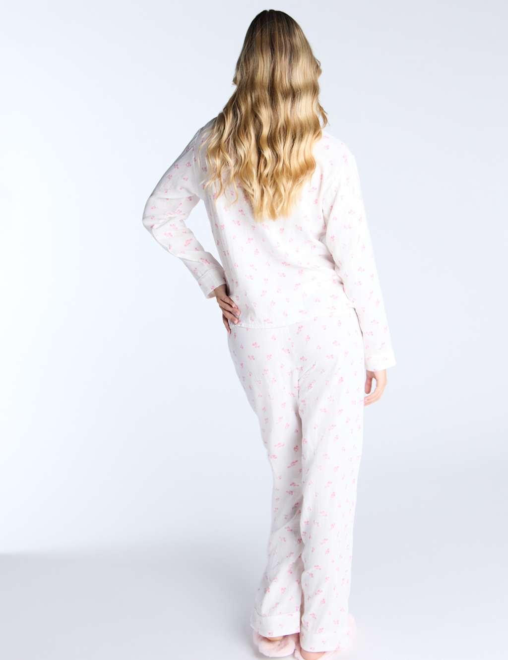 Pure Cotton Floral Pyjama Set 4 of 5