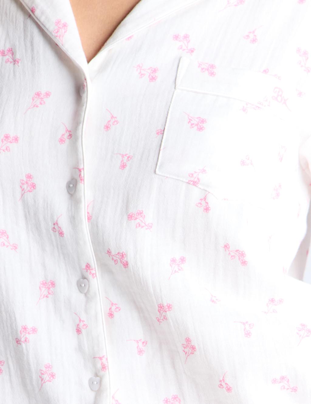 Pure Cotton Floral Pyjama Set 5 of 5