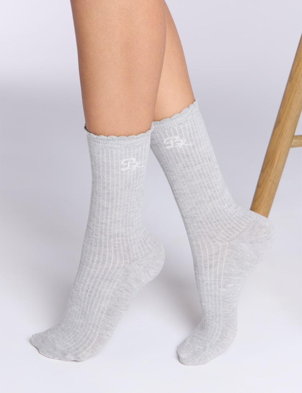 3pk Cotton Rich Ribbed Ankle Socks 3 of 5