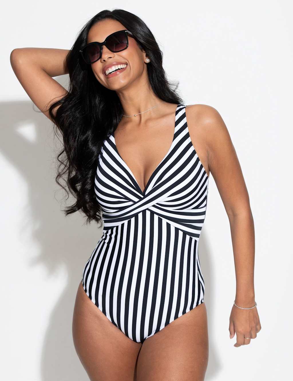 Indonesia Tummy Control Striped Swimsuit 5 of 7