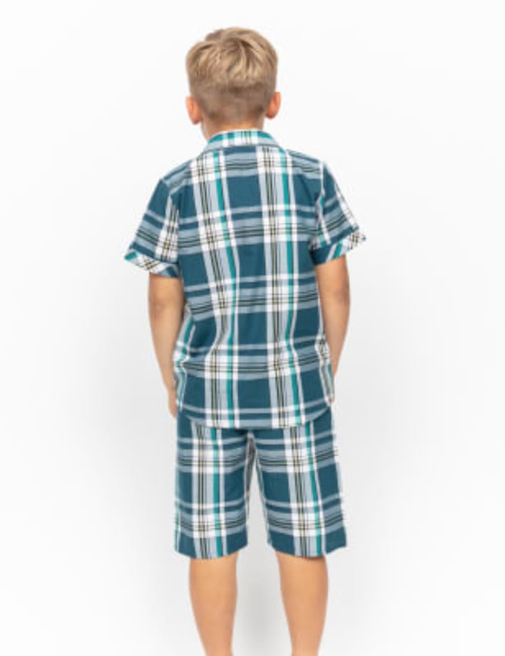 Pure Cotton Checked Pyjamas (2-13 Yrs) 3 of 3