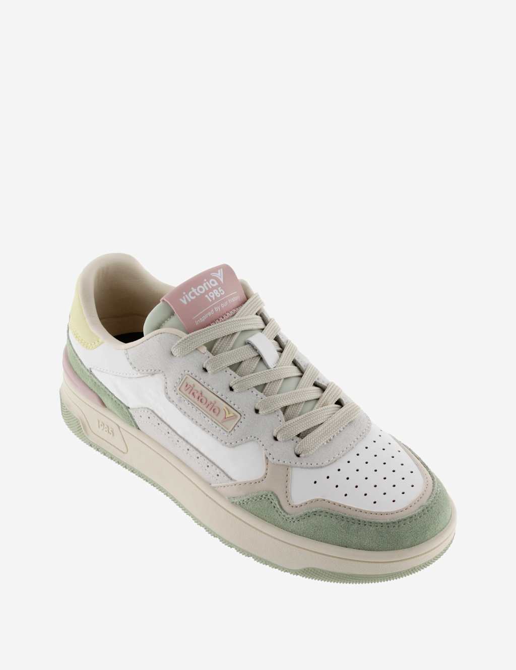 C80 Leather Lace Up Perforated Trainers 3 of 5