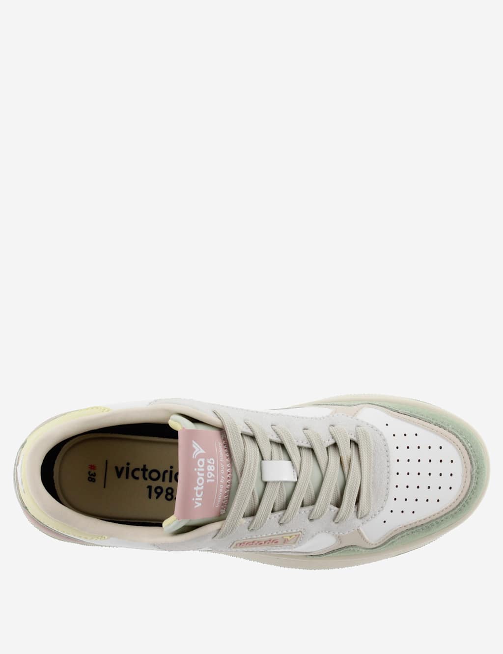 C80 Leather Lace Up Perforated Trainers 4 of 5