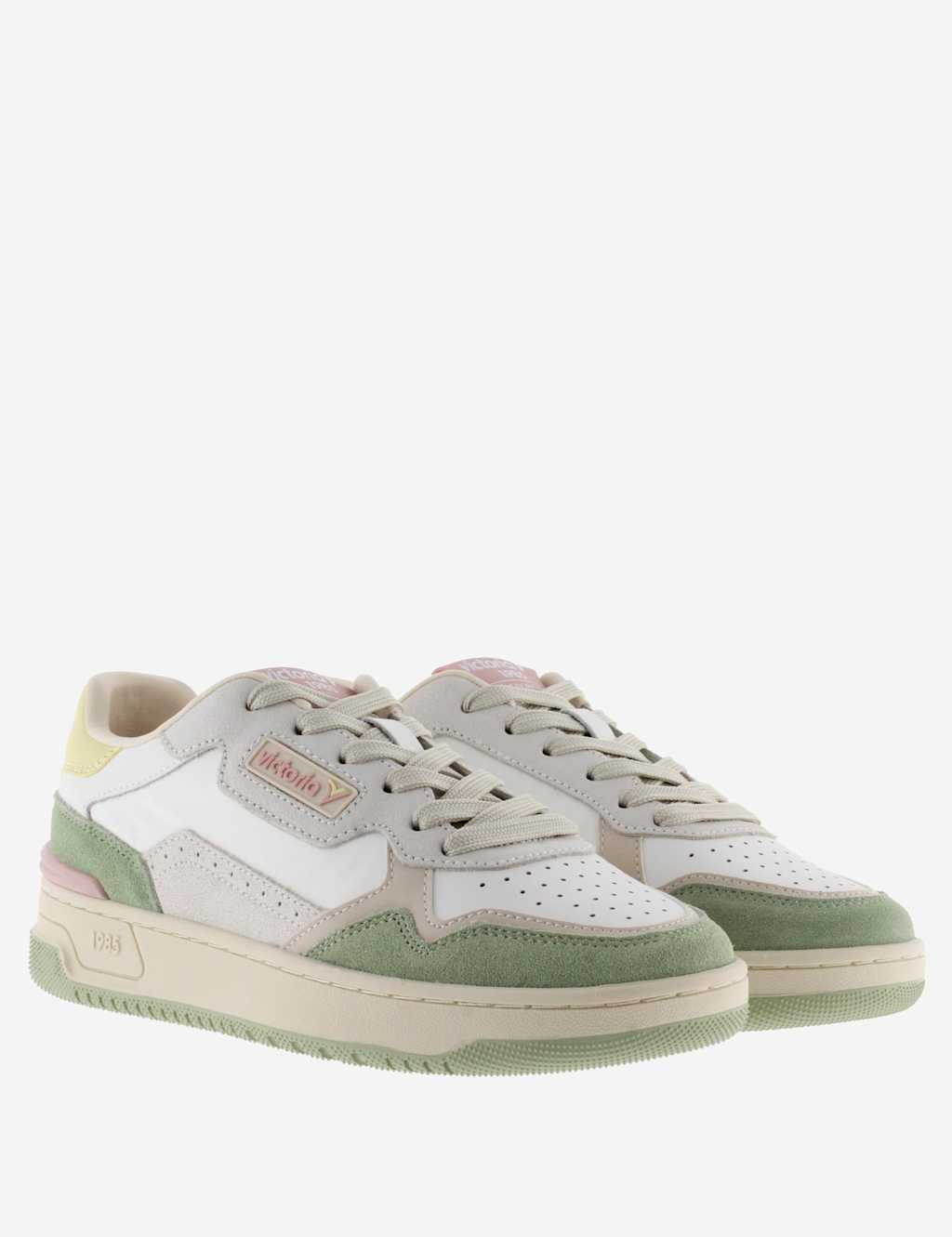C80 Leather Lace Up Perforated Trainers 2 of 5
