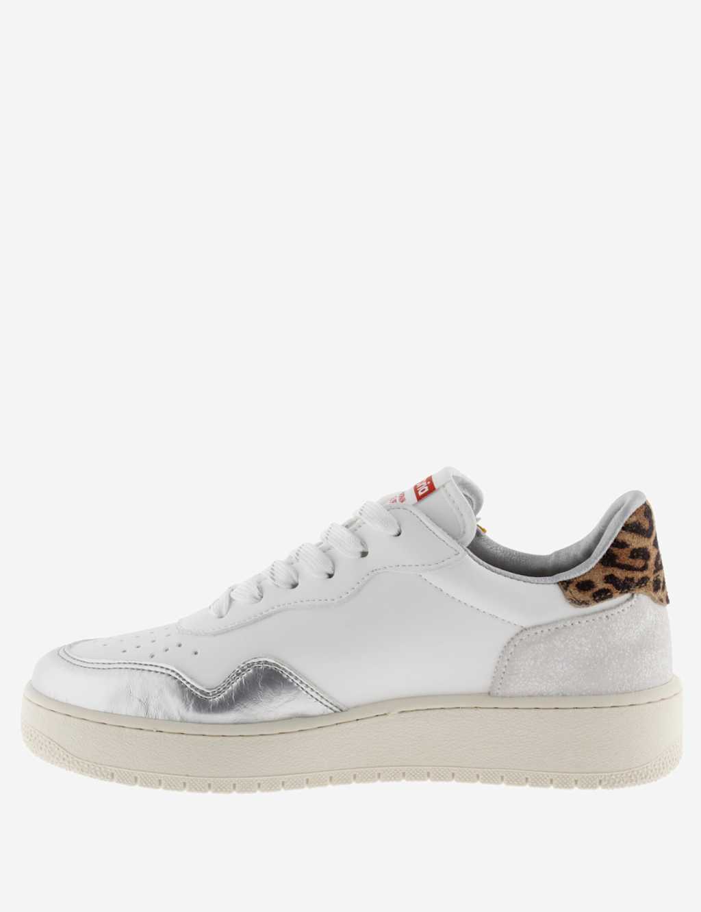 Madrid Leopard Leather Lace-Up Trainers 5 of 6