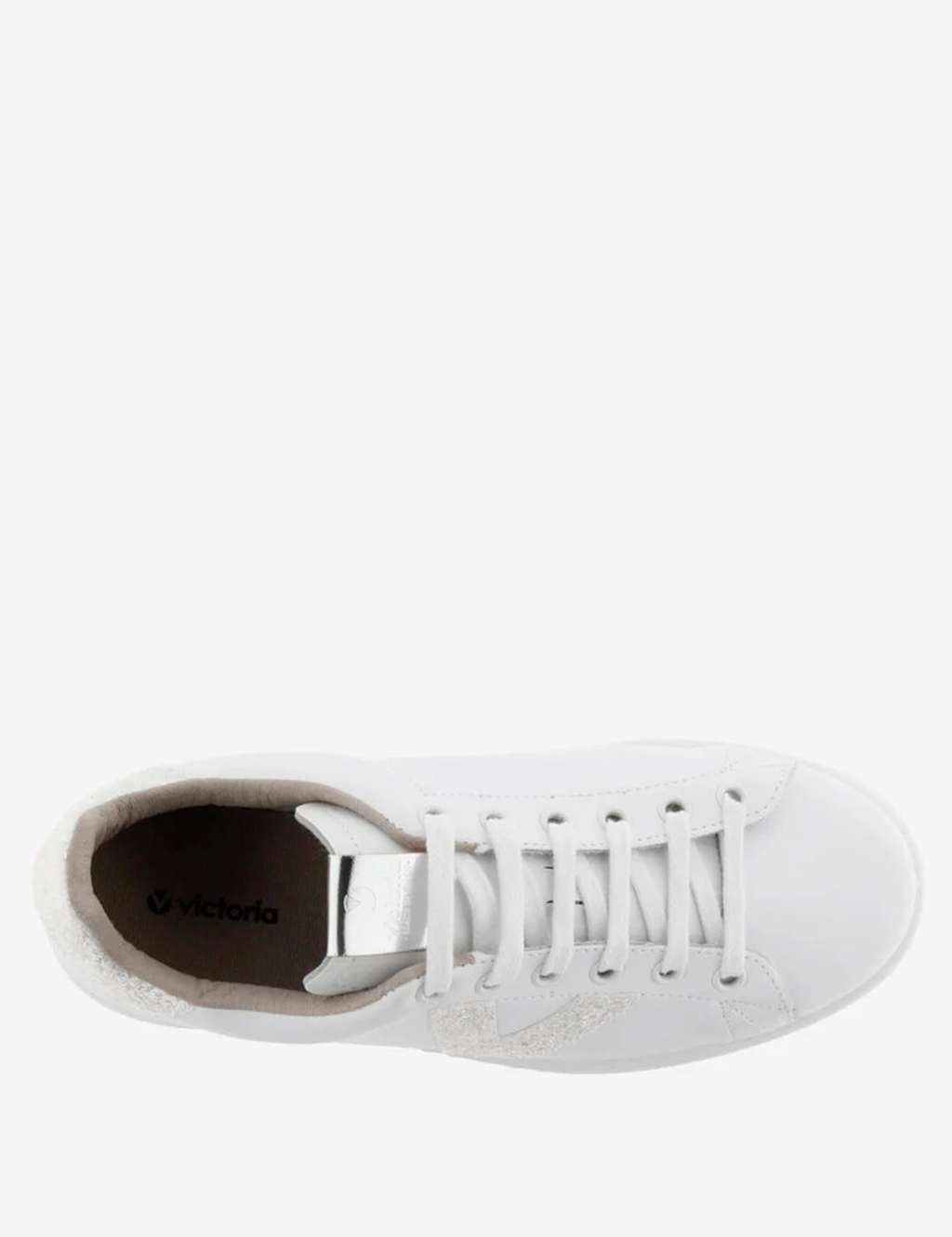 Tenis Glitter Leather Lace-Up Trainers 4 of 5