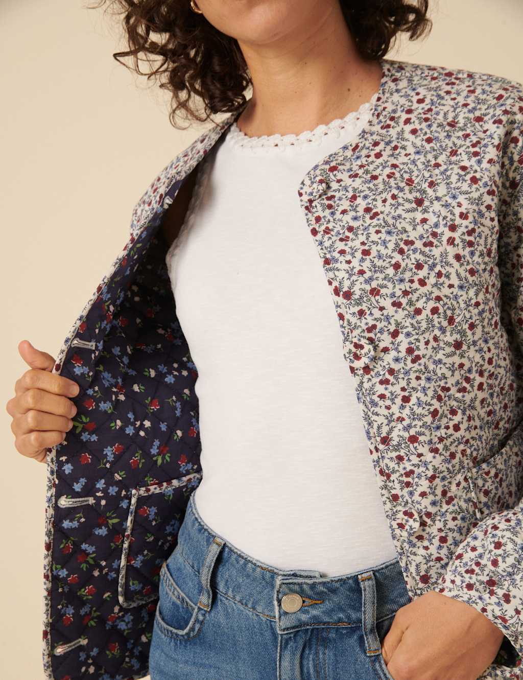 Pure Cotton Reversible Quilted Jacket 5 of 5