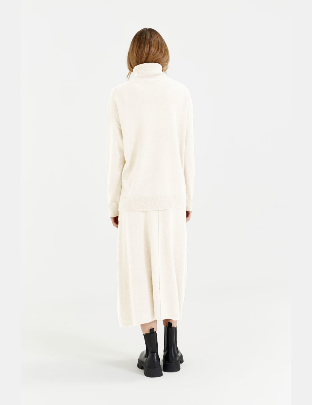 Wool Rich with Cashmere Roll Neck Relaxed Jumper 3 of 3